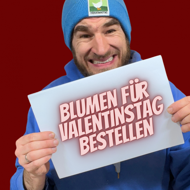Bestellen Sie mit dem Formular Blumen für den Valentinstag 2025