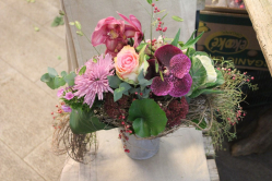 Blumenstrauss rosa pink (ausgeliefert am 15. Oktober 2015 in Grosshöchstetetn)