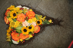 Blumenherz sommerlich (abgeholt im Laden am 2. Juli 2014)