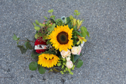 Blumenstrauss mit Sonnenblumen & Büchergutscheinen (abgeholt im Laden am 25. Juni 2015)