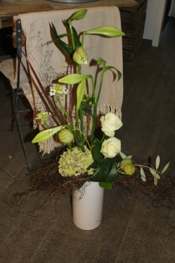 Blumenstrauss in weiss (abgeholt im Laden am 29. Oktober 2015)