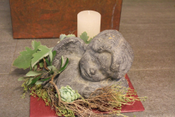 Kreation mit Engel & Kerze (ausgeliefert in Zäziwil am 11. August 2015)