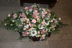 Tischdekoration rosa (abgeholt im Blumenladen am 19. April 2013)