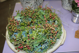 Herbstkranz mit Hortensien & Pfeffer