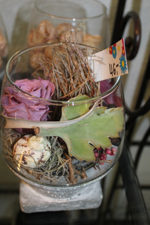 Gefriergetrocknete Rose in Glas