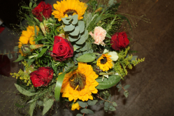 Sommerstrauss rot gelb (ausgeliefert in Grosshöchstetten am 2. Juli 2014)
