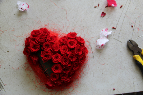 Herz aus Stabilisierten Rosen