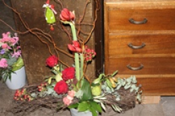 Blumenstrauss mit Amarillysblüte rot (ausgeliefert am 4. Dezember 2012 in Ried b. Worb)