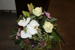 Strauss weiss rosa elegant (im Laden abgeholt am 3.10.12)