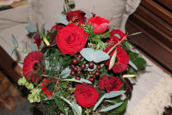 Strauss rot Valentin (abgeholt im Laden am 25. Januar 2014)