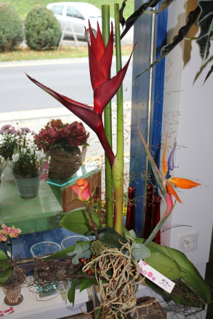 Strauss mit Heliconia Blüte