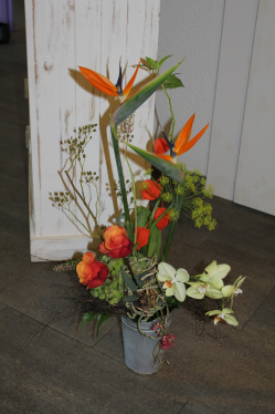 Exotischer Blumenstrauss mit Strelizien (ausgeliefert am 4. September 2015 in Konolfingen)