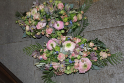 Zarte Tischdeko in Rosa (abgeholt im Laden am 6. März 2015)