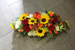 Herbstliches Tischgesteck (abgeholt im Laden am 9. Oktober 2015)