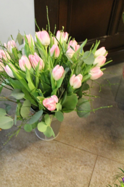 Tulpenstrauss rosa (ausgeliefert in Grosshöchstetten am 13. Februar 2015)