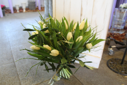 Tulpenstrauss in weiss (ausgeliefert am 23. Januar 2016 in Utzigen)
