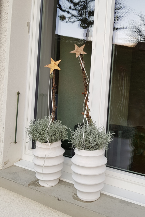 Weihnachtsdeko mit Stern Weisse Dekoration Weihnachten 2019
