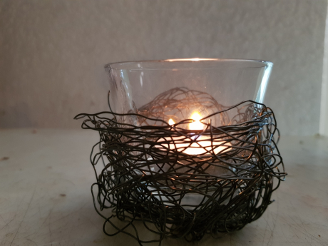Windlicht aus Draht selber machen