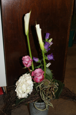 Strauss exotisch mit Calla (ausgeliefert in Grosshöchstetten am 5. Juni 2014)