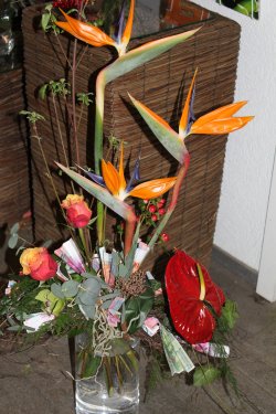 Streizienstrauss mit Noten (abgeholt im LAden am 6. März 2014)